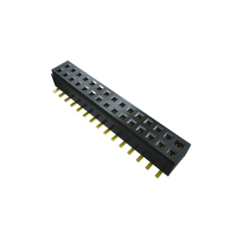 2 pcs - Samtec CLM Series Straight Surface Mount PCB Socket, 26-Contact, 2-Row, 1mm Pitch, Solder Termination
