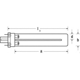 1 pcs - Germicidal Lamp 5 W 28 mm G23