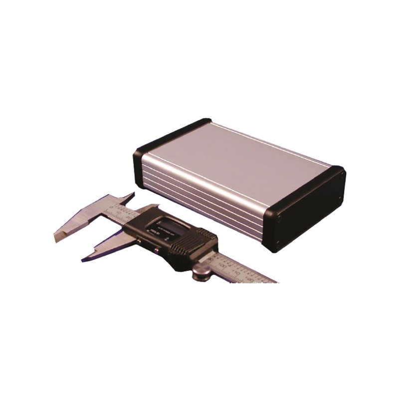 1 pcs - Hammond 1455 Silver Anodised Aluminium Enclosure, 120 x 81.13 x 30.13mm