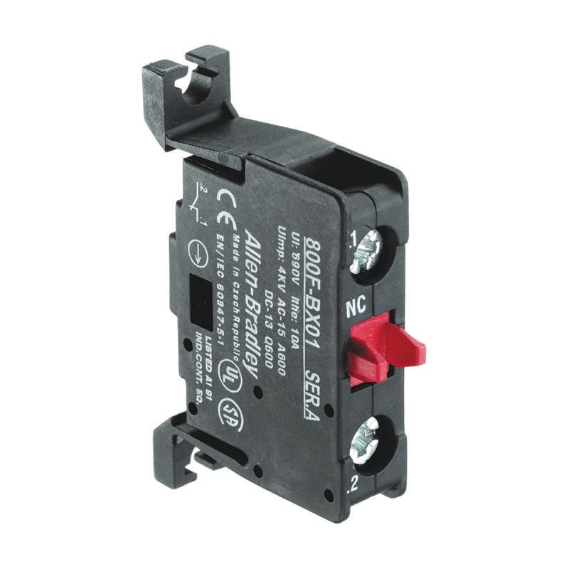1 pcs - Allen Bradley 800F Series Contact Block, 600V, 1NC