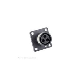 1 pcs : UTGX0103S - Standard Circular Connector Square flange receptacle, without backshell, for 3 female contacts, IP68/69K