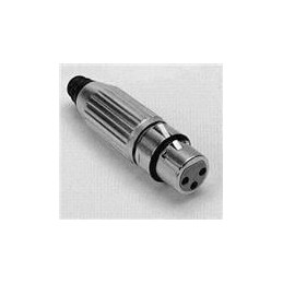 1 pcs : AAA3FPBZ - XLR Connectors 3 PIN FEMALE SILVER PLSTIC HANDLE BLACK