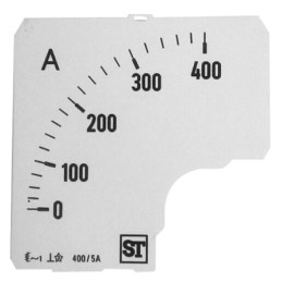 1 pcs - Sifam Tinsley 400A Meter Scale For Use With 72 x 72 Analogue Panel Ammeter