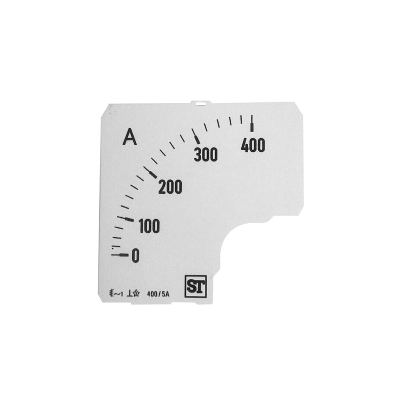 1 pcs - Sifam Tinsley 400A Meter Scale For Use With 72 x 72 Analogue Panel Ammeter