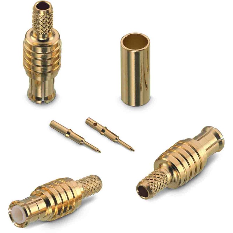 2 pcs - Wurth Elektronik WR-MCX Series, Plug Cable Mount MCX Connector, 50Ω, Crimp Termination, Straight Body