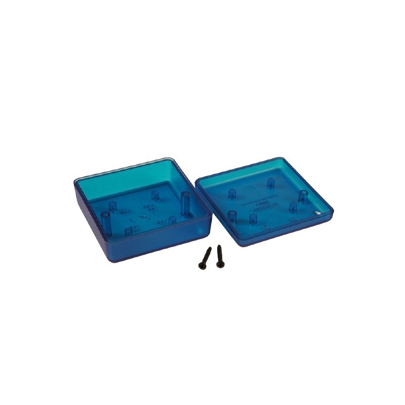 1 pcs - Hammond Transparent Blue ABS Instrument Case, 66 x 66 x 28mm