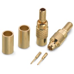 2 pcs - Wurth Elektronik WR-MMCX Series, Plug Cable Mount MMCX Connector, 50Ω, Crimp Termination, Straight Body