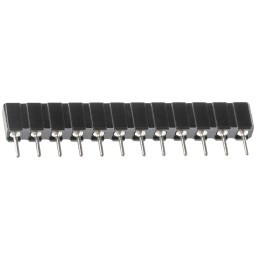 5 pcs - 12 Way Preci-Dip Straight Through Hole 2.54mm SIL Socket, Solder, 3A 100 V ac, 150 V dc