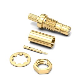 2 pcs - Wurth Elektronik WR-SMB Series, jack Cable Mount SMB Connector, 50Ω, Crimp Termination, Straight Body