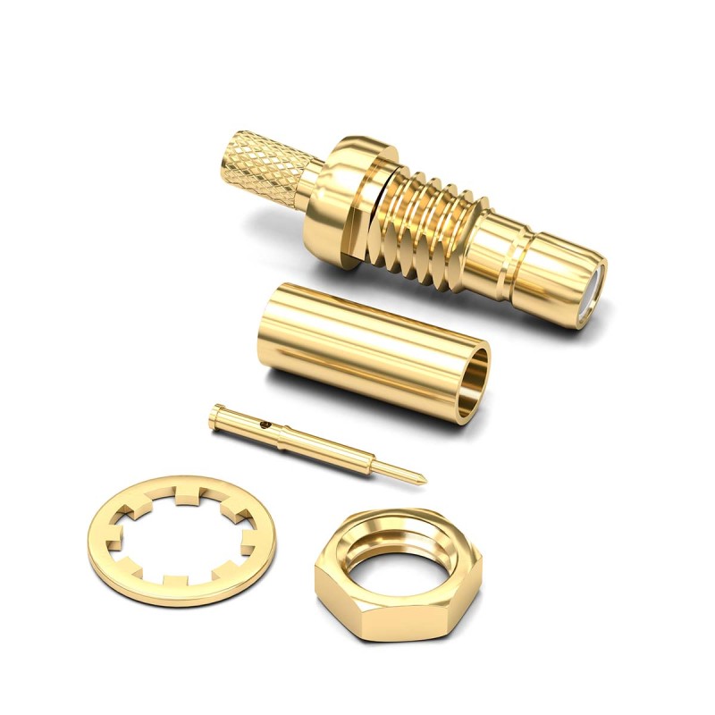 2 pcs - Wurth Elektronik WR-SMB Series, jack Cable Mount SMB Connector, 50Ω, Crimp Termination, Straight Body