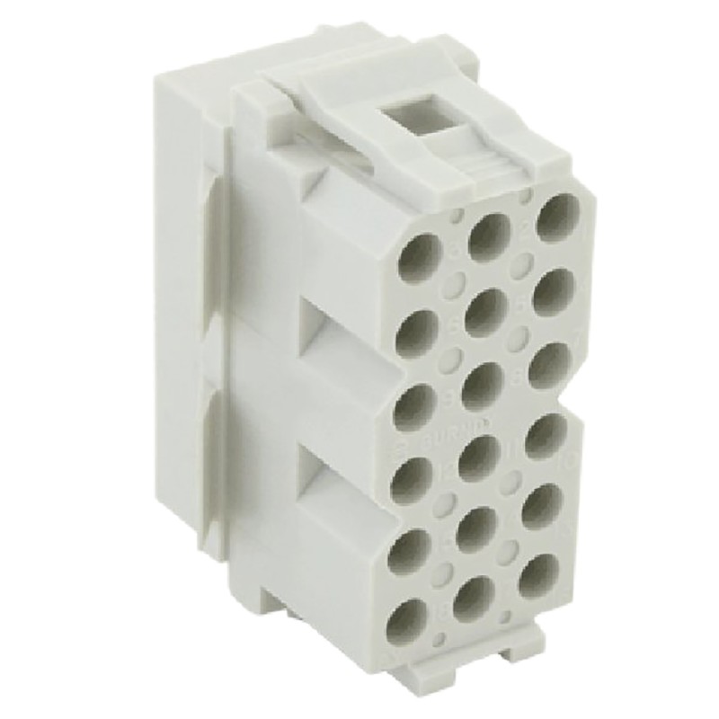 5 pcs - Souriau, SMS Female Connector Housing, 18 Way, 6 Row