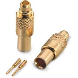 2 pcs - Wurth Elektronik WR-MMCX Series, Plug Cable Mount MMCX Connector, 50Ω, Solder Termination, Straight Body