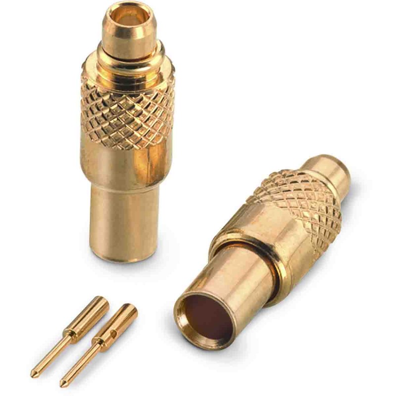 2 pcs - Wurth Elektronik WR-MMCX Series, Plug Cable Mount MMCX Connector, 50Ω, Solder Termination, Straight Body