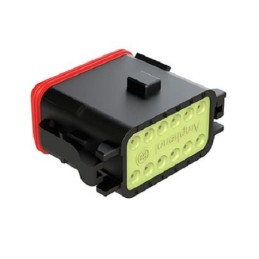 2 pcs - Amphenol Industrial, AT Cable connector Socket 12 Way, Crimp Termination