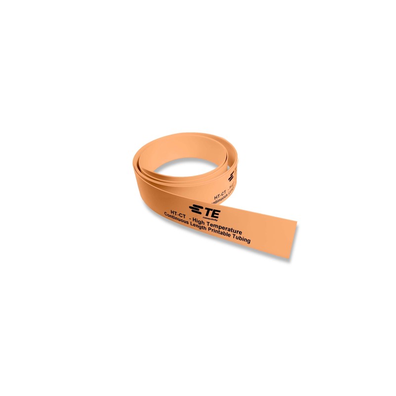 50 pcs - TE Connectivity Cross Linked Polyolefin Orange Cable Sleeve, 50m Length, HT-CT Series