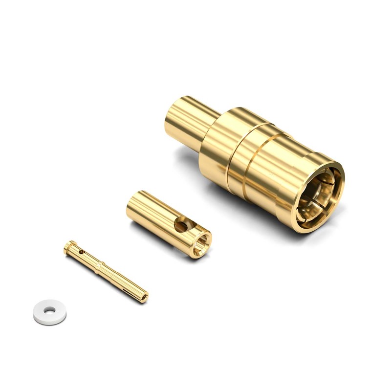 2 pcs - Wurth Elektronik WR-SMB Series, Plug Cable Mount SMB Connector, 50Ω, Crimp Termination, Straight Body