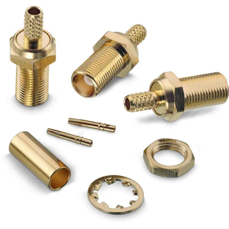 2 pcs - Wurth Elektronik WR-MCX Series, jack Cable Mount MCX Connector, 50Ω, Crimp Termination, Straight Body