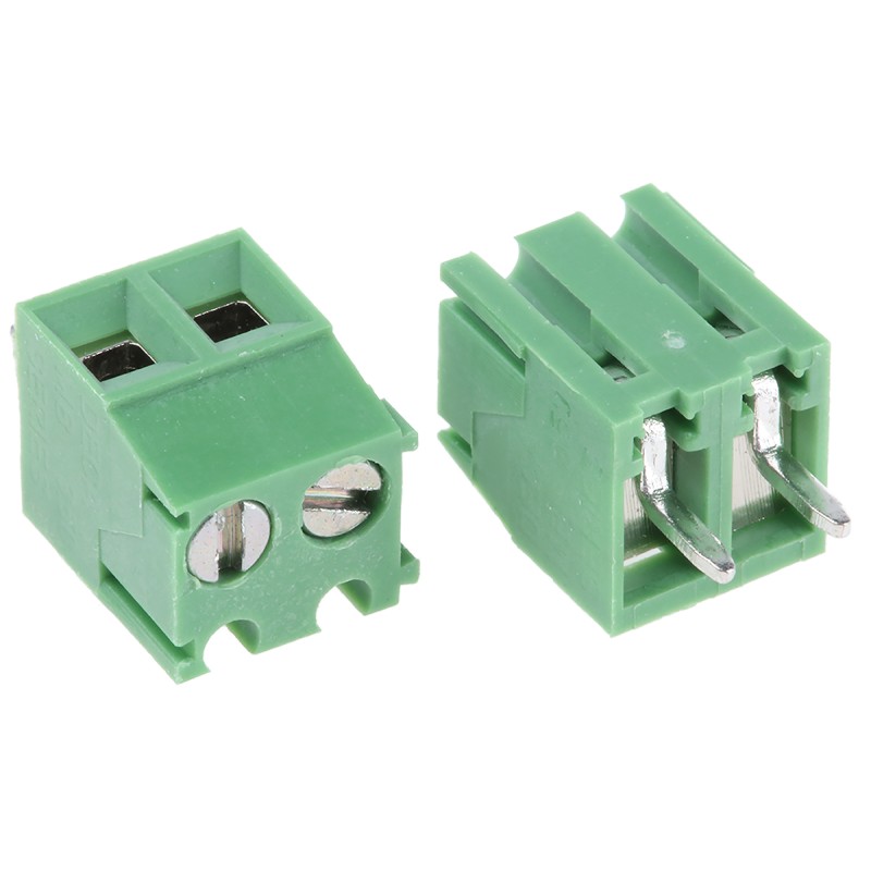 5 pcs - RS PRO PCB Terminal Block, 2-Contact, 3.5mm Pitch, Through Hole Mount, 1-Row, Screw Termination