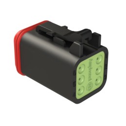 2 pcs - Amphenol Industrial, AT Cable connector Socket 6 Way, Crimp Termination