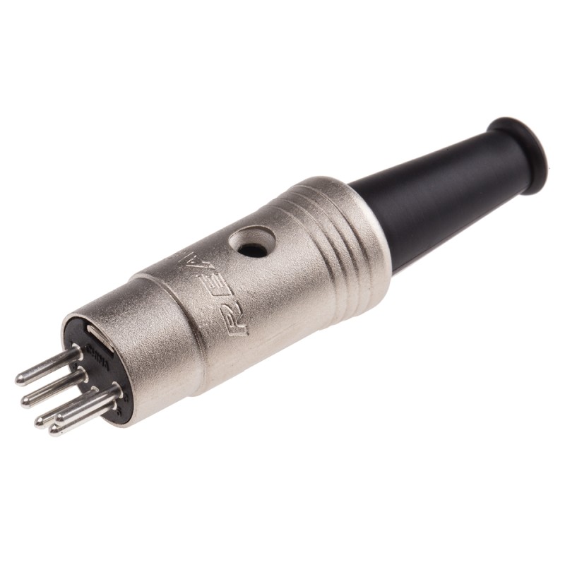 5 pcs - RS PRO 5 Pole Din Plug, Male, Cable Mount