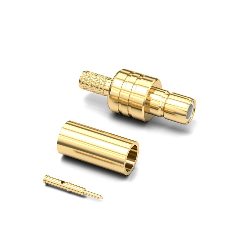 2 pcs - Wurth Elektronik WR-SMB Series, jack Cable Mount SMB Connector, 50Ω, Crimp Termination, Straight Body