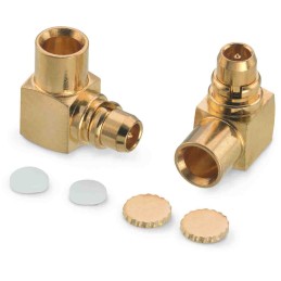2 pcs - Wurth Elektronik WR-MMCX Series, Plug Cable Mount MMCX Connector, 50Ω, Solder Termination, Right Angle Body