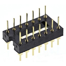 5 pcs - ASSMANN WSW Straight Through Hole Mount 2.54mm Pitch IC Socket Adapter, 14 Pin Male DIP to 14 Pin Male DIP