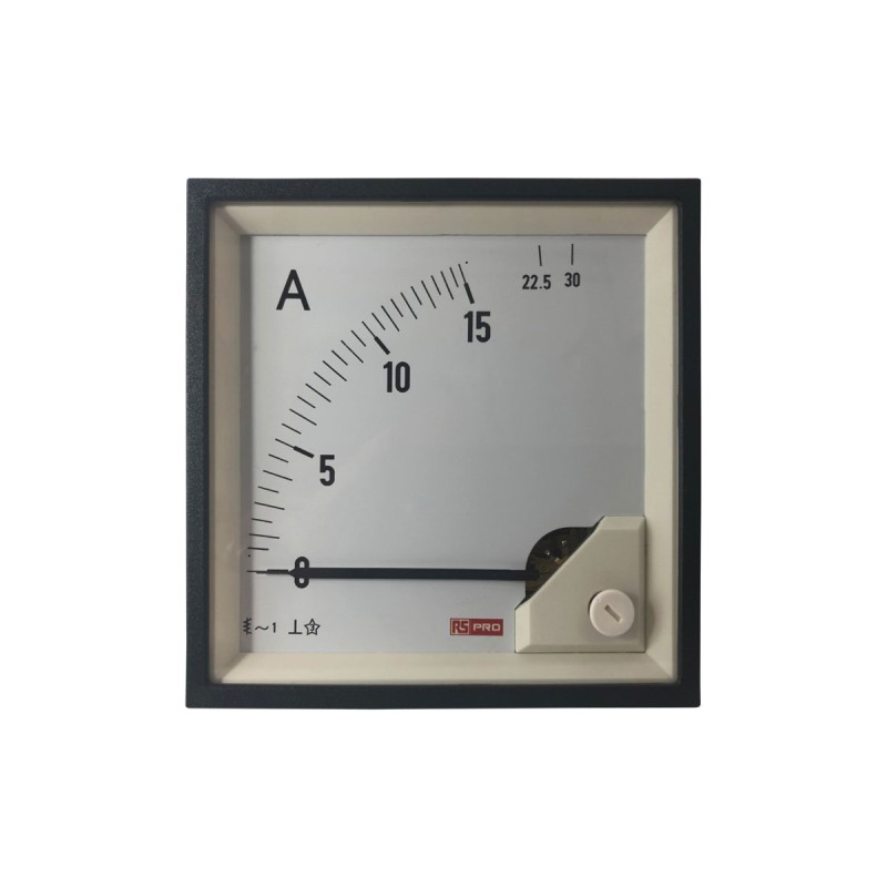 1 pcs - RS PRO Analogue Panel Ammeter 30 (Input)A AC, 92mm x 92mm, 1 % Moving Iron