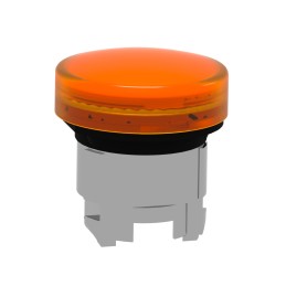 1 pcs - Schneider Electric Orange Pilot Light Head, 22mm Cutout Harmony XB4 Series