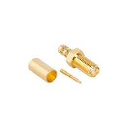 1 pcs : 132116RP - RF Connectors / Coaxial Connectors SMA ST CRIMP JK RG58 LMR 195 GOLD REV PO