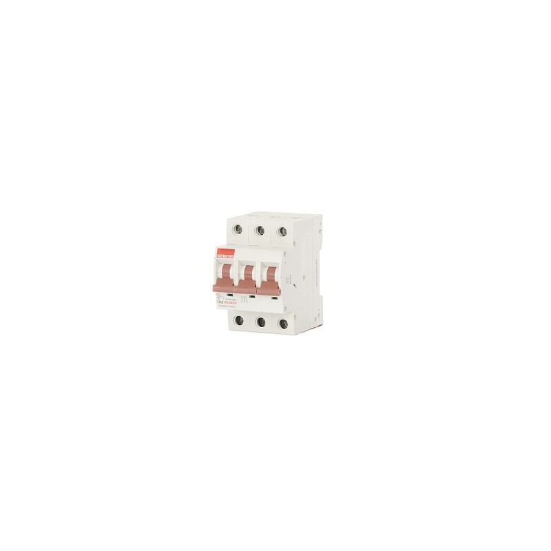 1 pcs - Contactum MCB, 3P, 63A Curve D, 415V AC, 10 kA Breaking Capacity