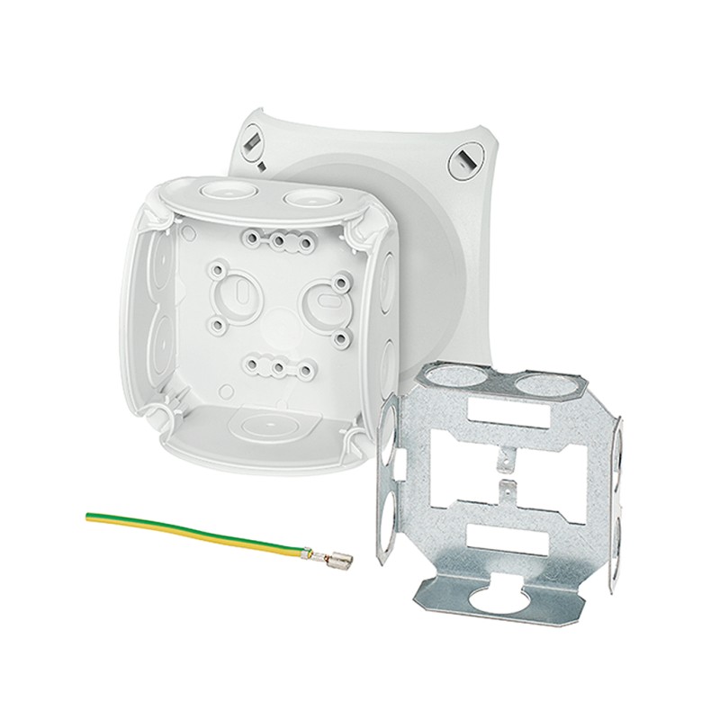 1 pcs - HENSEL DK Series Grey Polypropylene Terminal Box, IP66, 0 Terminals, 62 x 93 x 93mm