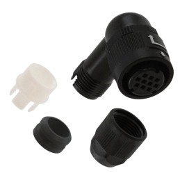 1 pcs - Hirose Circular Connector, 10 Contacts, Cable Mount, Miniature Connector, Plug, Female, IP67, IP68, HR34B Series
