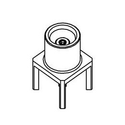 1 pcs : R113426000 - RF Connectors / Coaxial Connectors MCX / STRAIGHT JACK RECEPTACLE FOR PCB SOLDER LEGS