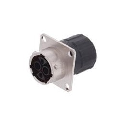 1 pcs : RT00122SNHEC - Standard Circular Connector Receptacle, Square Flange, 3 Position, Female, Shell Size 12, and End Cap wit