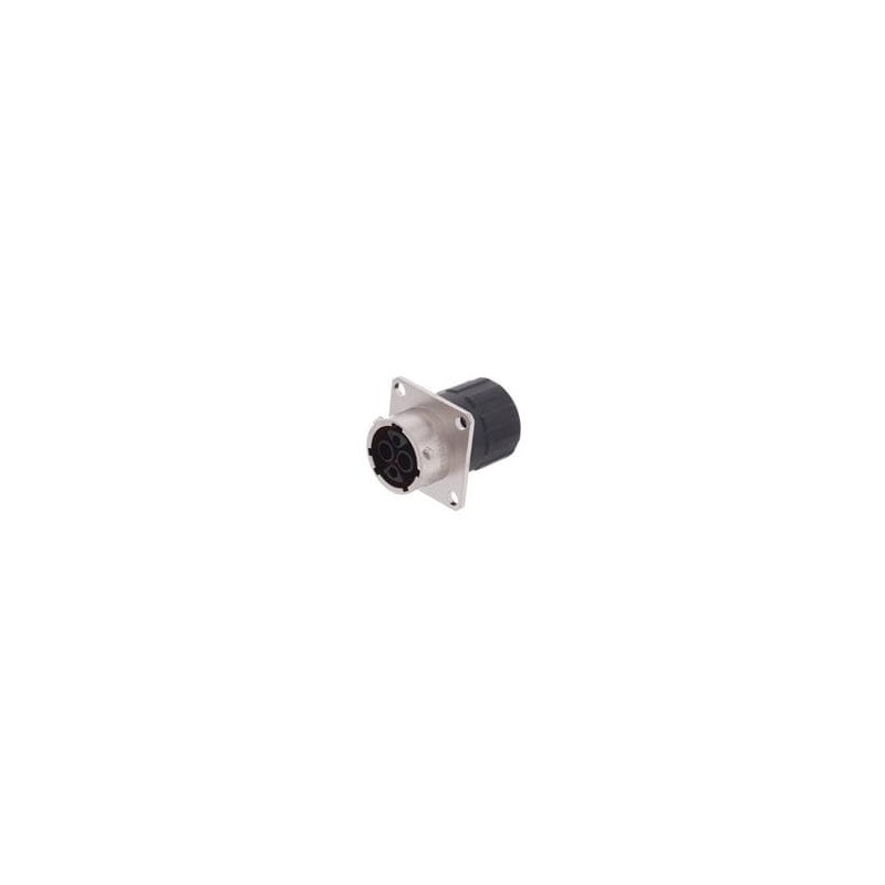 1 pcs : RT00122SNHEC - Standard Circular Connector Receptacle, Square Flange, 3 Position, Female, Shell Size 12, and End Cap wit