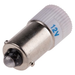 1 pcs - RS PRO Red LED Indicator Lamp, 12V dc, BA9s Base, 10mm Diameter, 110/105mcd