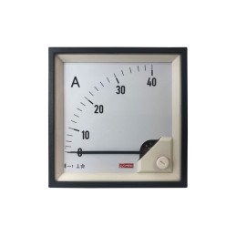 1 pcs - RS PRO Analogue Panel Ammeter 40 (Input)A AC, 92mm x 92mm, 1 % Moving Iron