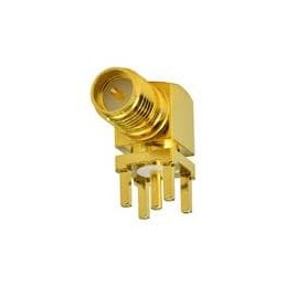 1 pcs : CSMARPJ040 - RF Connectors / Coaxial Connectors PCB Mounted Right Angle SMA Jack (Reverse Polarity)