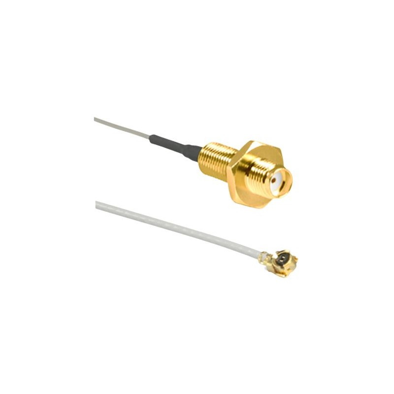 1 pcs - TE Connectivity Female U.FL to Male SMA Coaxial Cable, 100mm, UFL Coaxial, Terminated