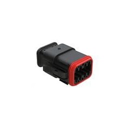 1 pcs : AT06-08SB-SR2BK - Automotive Connectors 8 Pin Plug Key Pos B Strn Rlf & Red. Dia