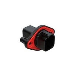 1 pcs : AT04-6P-PM12 - Automotive Connectors 6 Pin Rcpt Panel Mnt Self-Thread Blk Seal