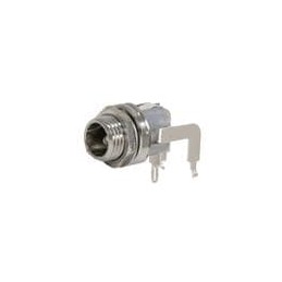 1 pcs : 721RAHLP - DC Power Connectors Low Profile RAPC Mount DC Power Jack, 2.1mm Center Pin, Short Bushing, High Temp