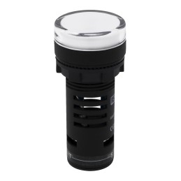 1 pcs - RS PRO, Panel Mount White LED Pilot Light, 22mm Cutout, IP65, Round, 24V ac/dc