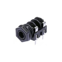 1 pcs : NMJ4HFD3 - Phone Connectors 1/4' MONO JACK SWTCH FULL THREAD NOSE