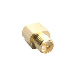 1 pcs : CONREVSMA024-G - RF Connectors / Coaxial Connectors RP-SMA Connector Jack, Female Socket 50Ohm Board Edge, Cutout, Surfa