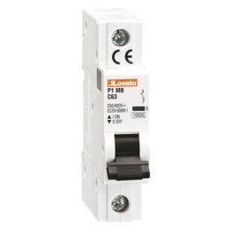 1 pcs - Lovato ModuLo P1MB MCB, 1P, 20A Curve B, 230V AC, 60V DC, 10 kA Breaking Capacity