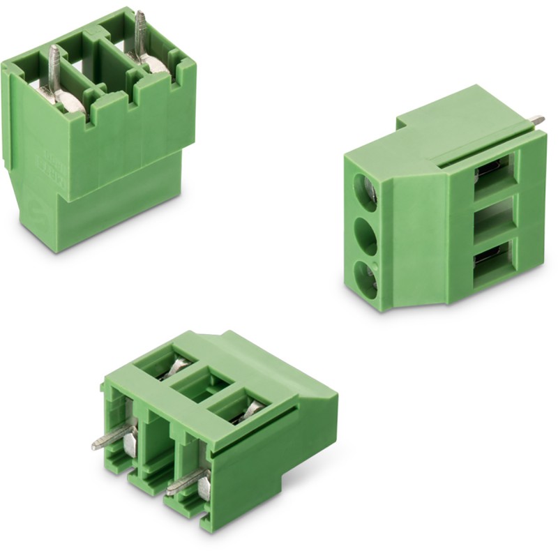 5 pcs - Wurth Elektronik 2536 Series PCB Terminal Block, 2-Contact, 10.16mm Pitch, Through Hole Mount, 1-Row, Solder Terminatio