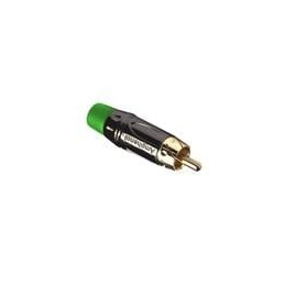 1 pcs : ACPL-CGR - RCA Phono Connectors RCA PLG BLK Chromate Green Flex Grommet