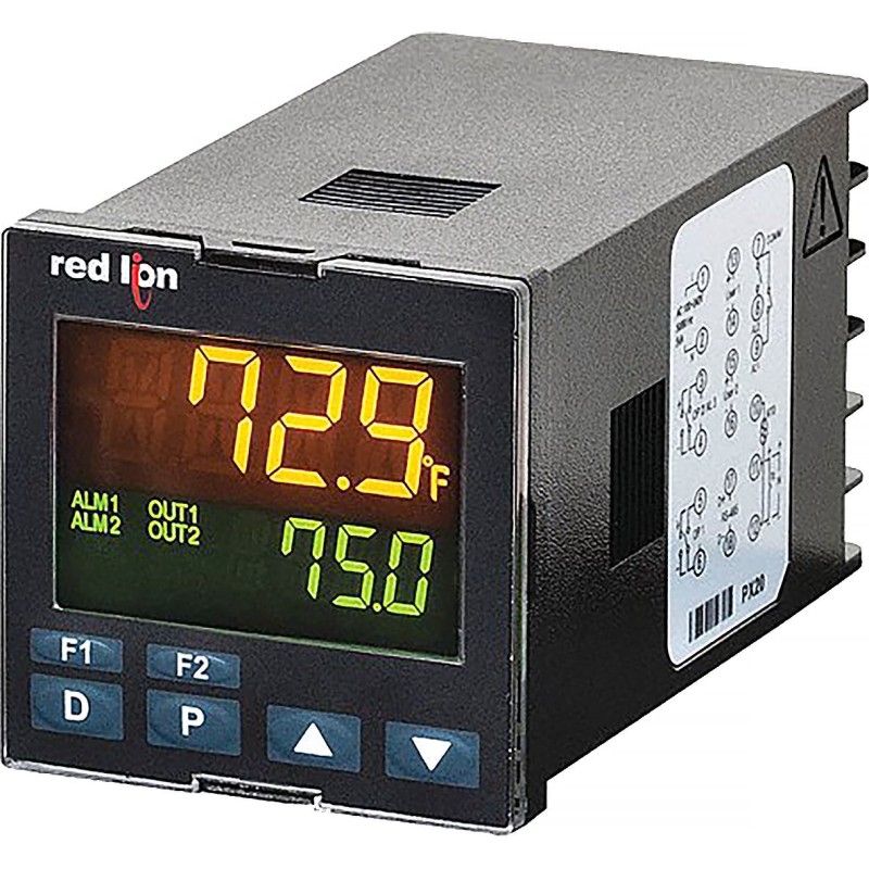 1 pcs - Red Lion PXU Panel Mount PID Temperature Controller, 48 x 48mm, 1 Output Relay, 24 V dc Supply Voltage PID Controller